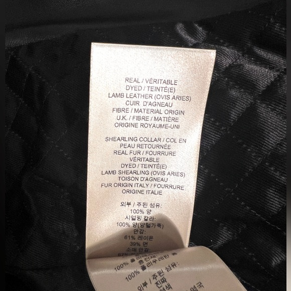 Burberry London Quilted Lambskin Leather Shearling Collar Jacket - Picture 10 of 11